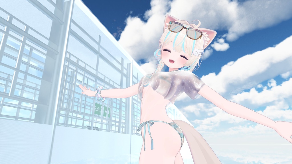 【7アバター対応】水鉄砲ギミック付き水着 #AzureVacation