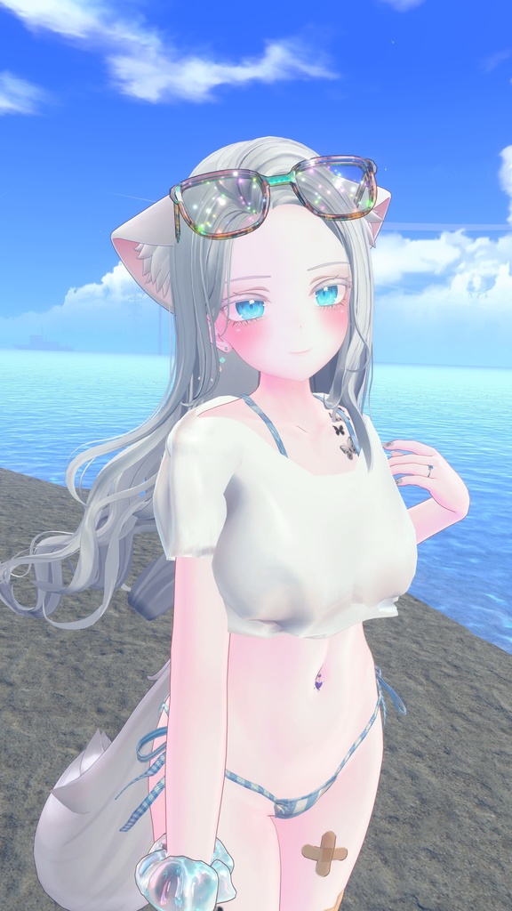 【7アバター対応】水鉄砲ギミック付き水着 #AzureVacation