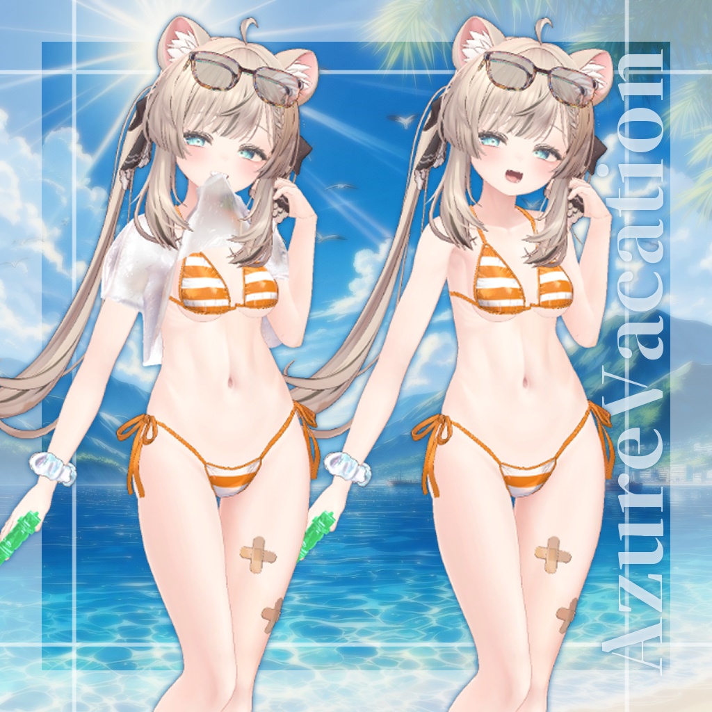 【7アバター対応】水鉄砲ギミック付き水着 #AzureVacation