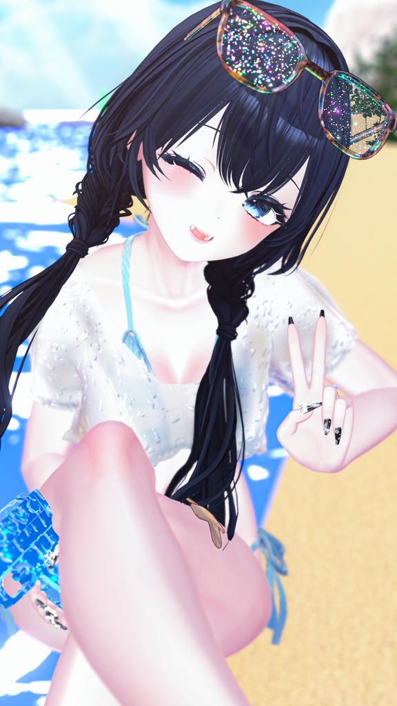 【7アバター対応】水鉄砲ギミック付き水着 #AzureVacation