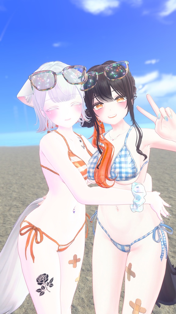 【7アバター対応】水鉄砲ギミック付き水着 #AzureVacation