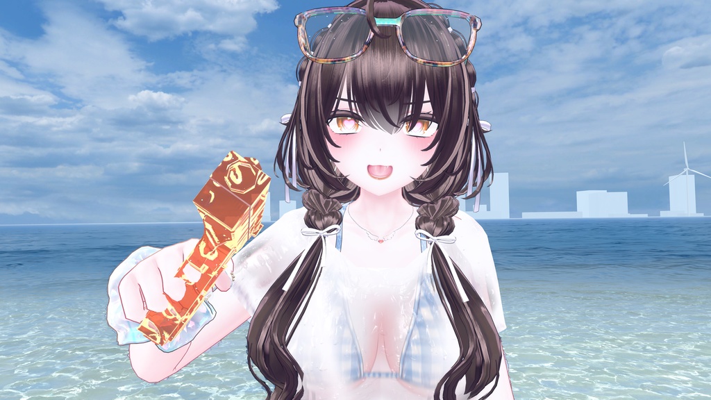 【7アバター対応】水鉄砲ギミック付き水着 #AzureVacation