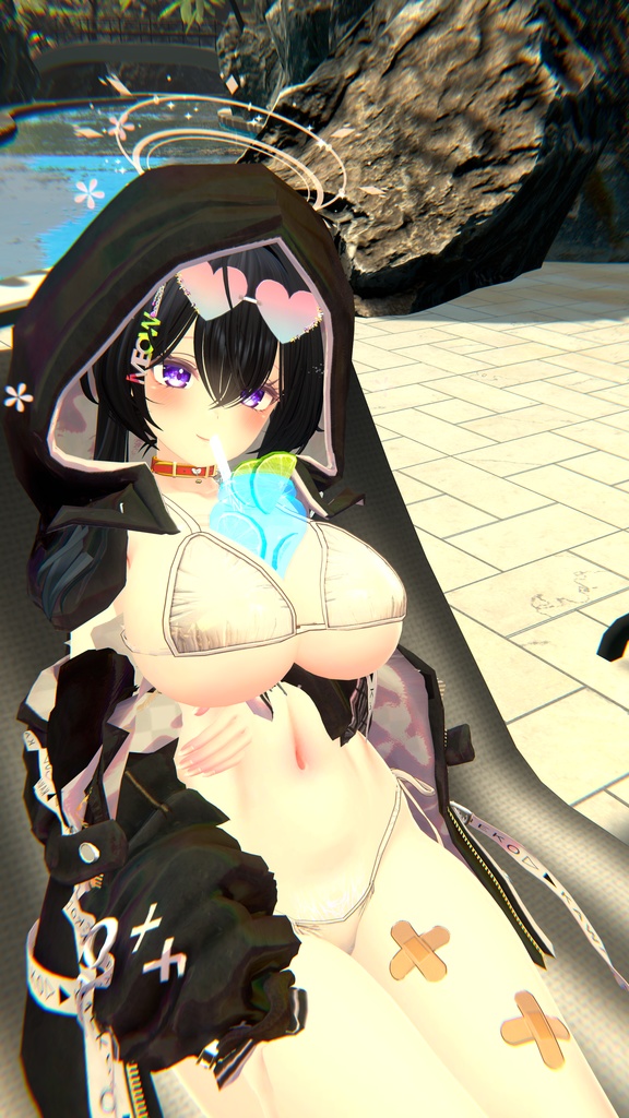 【7アバター対応】水鉄砲ギミック付き水着 #AzureVacation