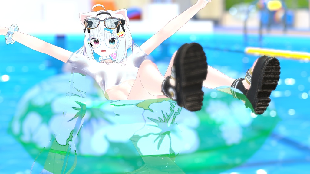 【7アバター対応】水鉄砲ギミック付き水着 #AzureVacation