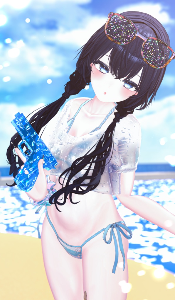 【7アバター対応】水鉄砲ギミック付き水着 #AzureVacation