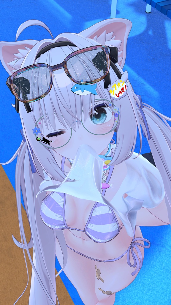 【7アバター対応】水鉄砲ギミック付き水着 #AzureVacation