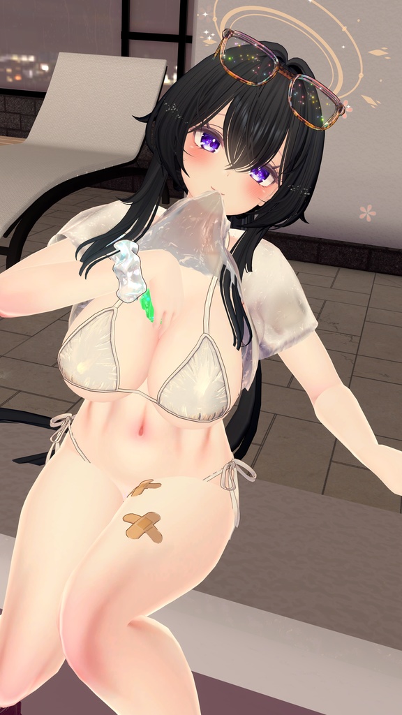 【7アバター対応】水鉄砲ギミック付き水着 #AzureVacation