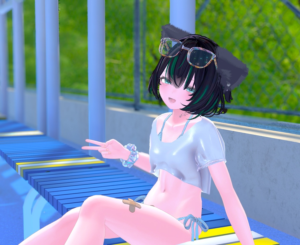 【7アバター対応】水鉄砲ギミック付き水着 #AzureVacation