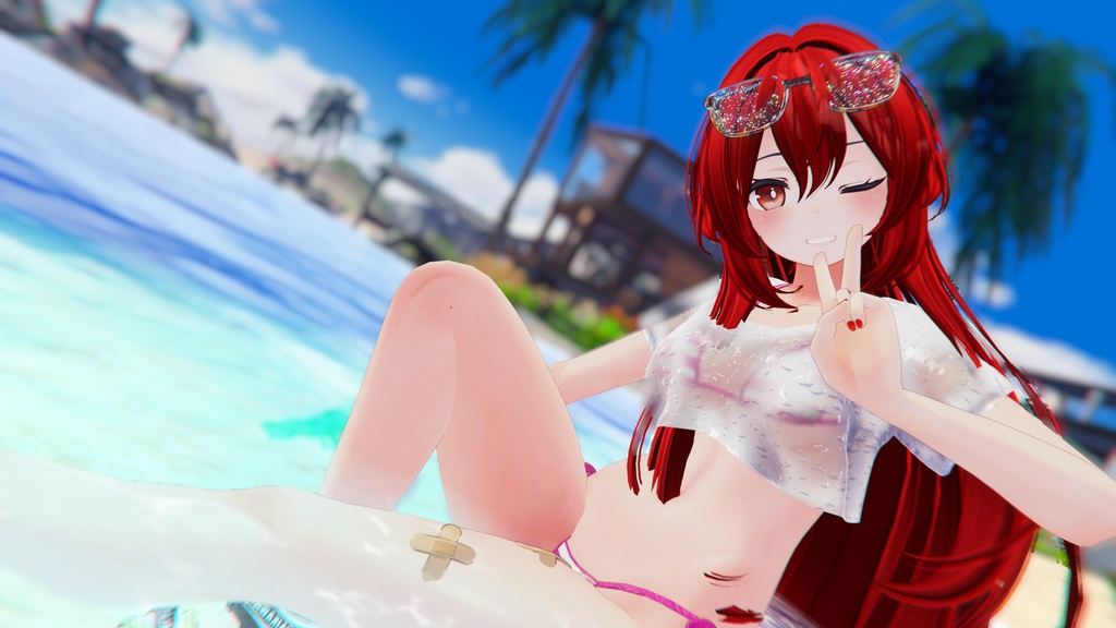 【7アバター対応】水鉄砲ギミック付き水着 #AzureVacation