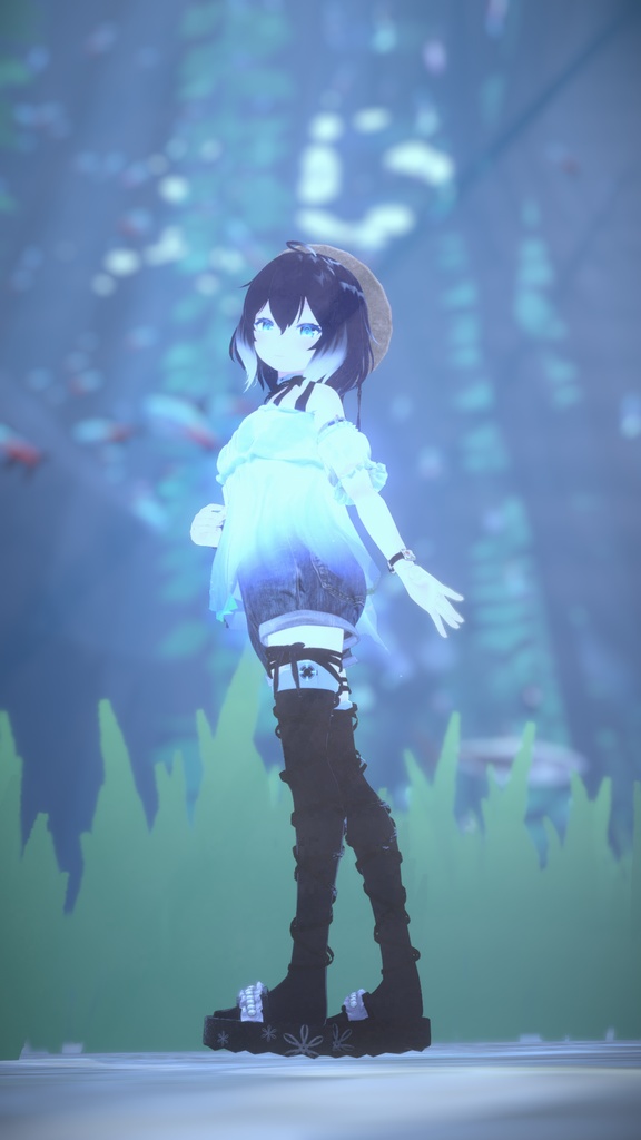 【44アバター対応】#CitrusWhite【VRChat向け衣装モデル】