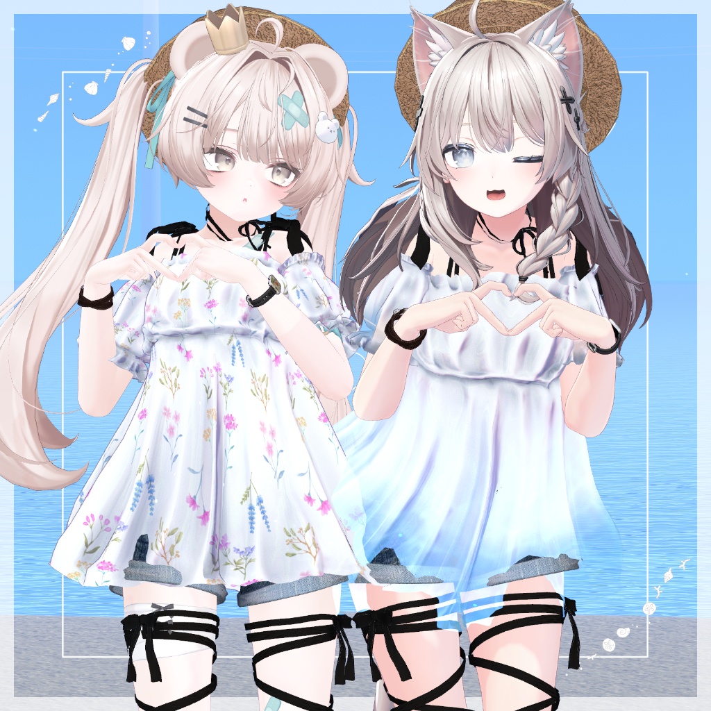 【44アバター対応】#CitrusWhite【VRChat向け衣装モデル】