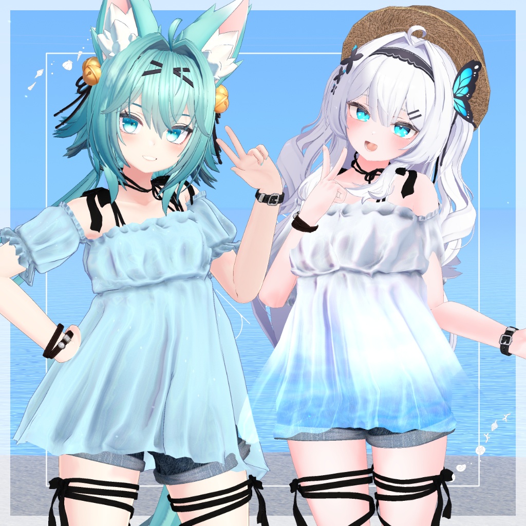 【44アバター対応】#CitrusWhite【VRChat向け衣装モデル】