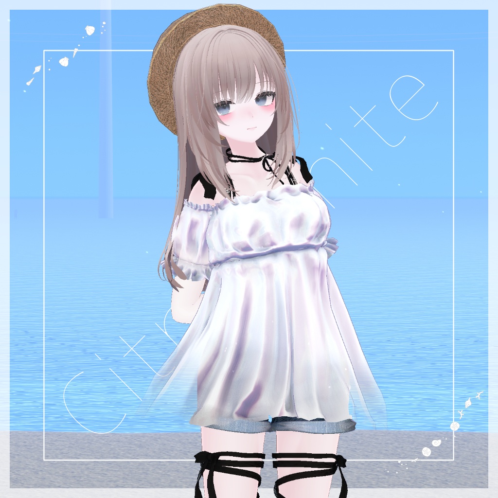 【44アバター対応】#CitrusWhite【VRChat向け衣装モデル】