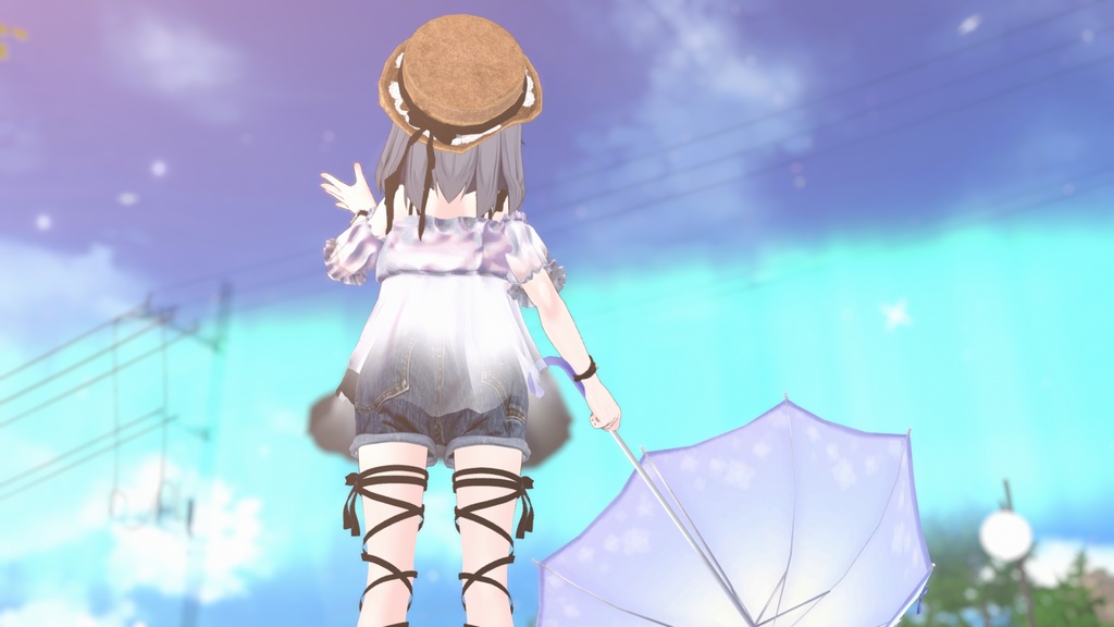 【44アバター対応】#CitrusWhite【VRChat向け衣装モデル】