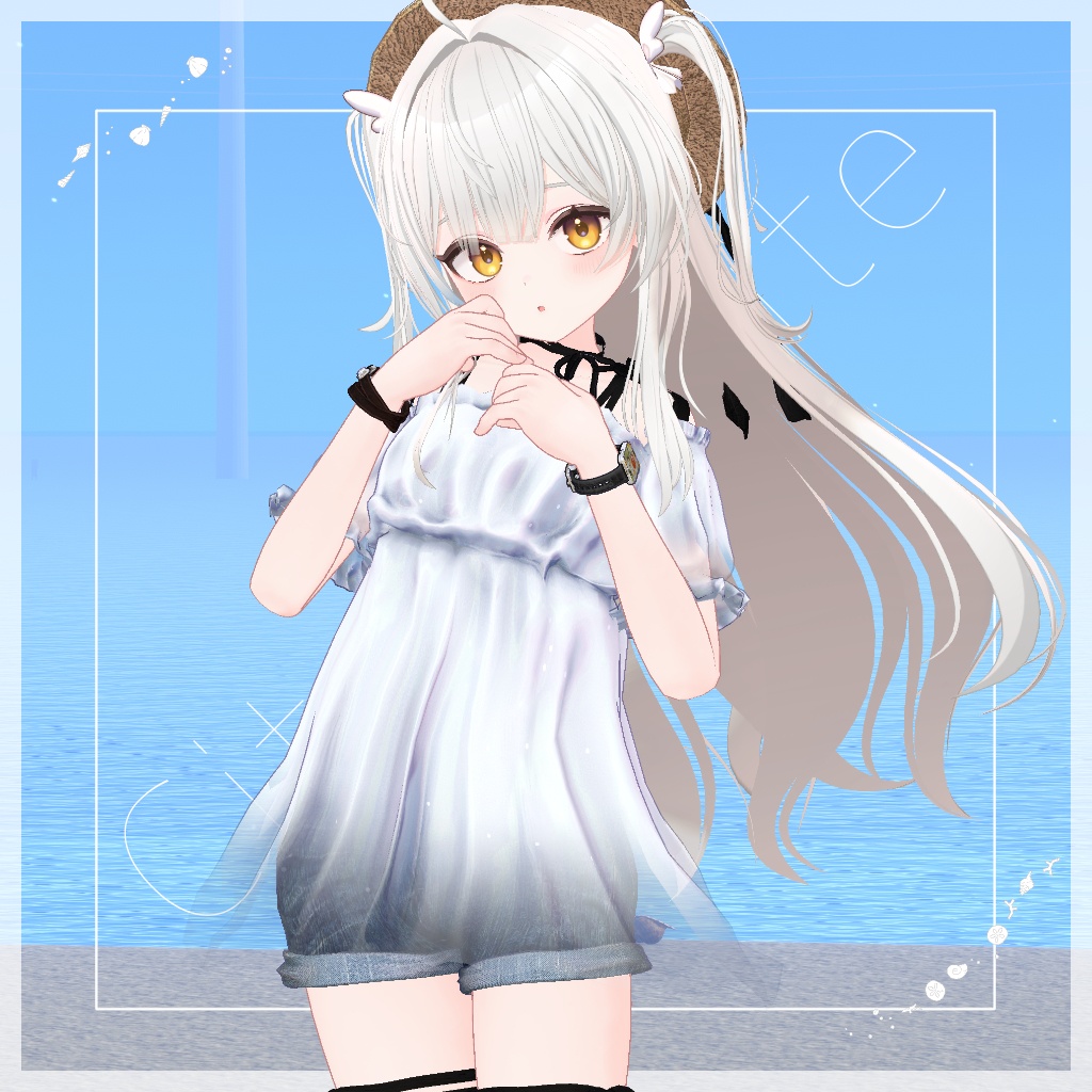 【44アバター対応】#CitrusWhite【VRChat向け衣装モデル】