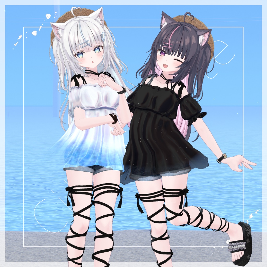 【44アバター対応】#CitrusWhite【VRChat向け衣装モデル】