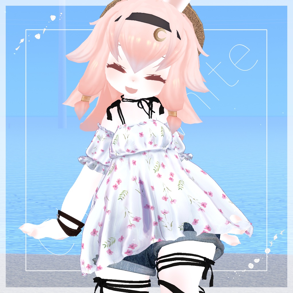 【44アバター対応】#CitrusWhite【VRChat向け衣装モデル】