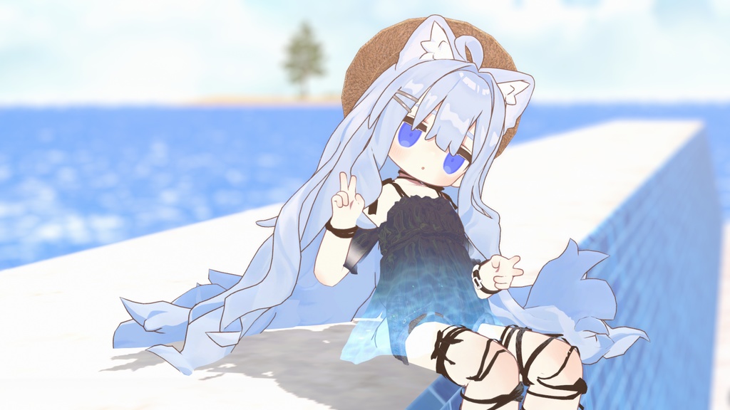 【44アバター対応】#CitrusWhite【VRChat向け衣装モデル】