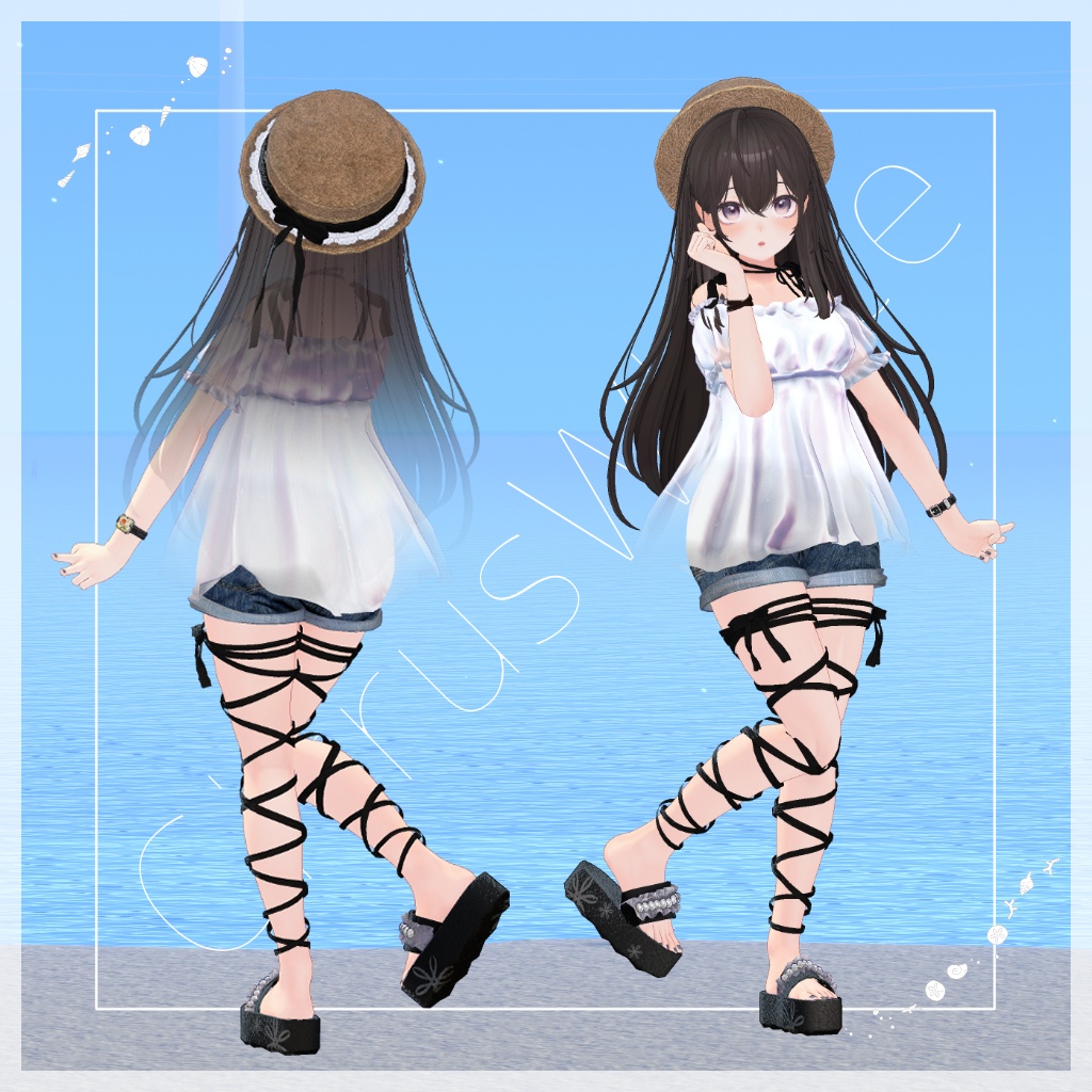 【44アバター対応】#CitrusWhite【VRChat向け衣装モデル】