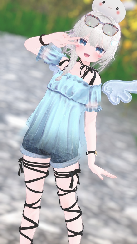 【44アバター対応】#CitrusWhite【VRChat向け衣装モデル】