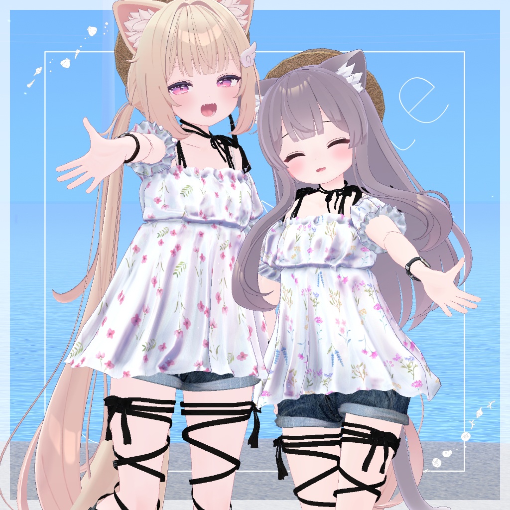 【44アバター対応】#CitrusWhite【VRChat向け衣装モデル】