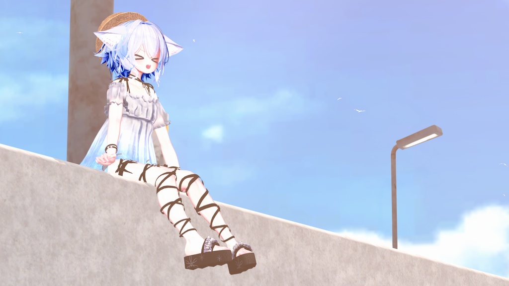 【44アバター対応】#CitrusWhite【VRChat向け衣装モデル】