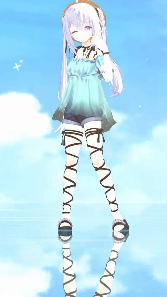 【44アバター対応】#CitrusWhite【VRChat向け衣装モデル】