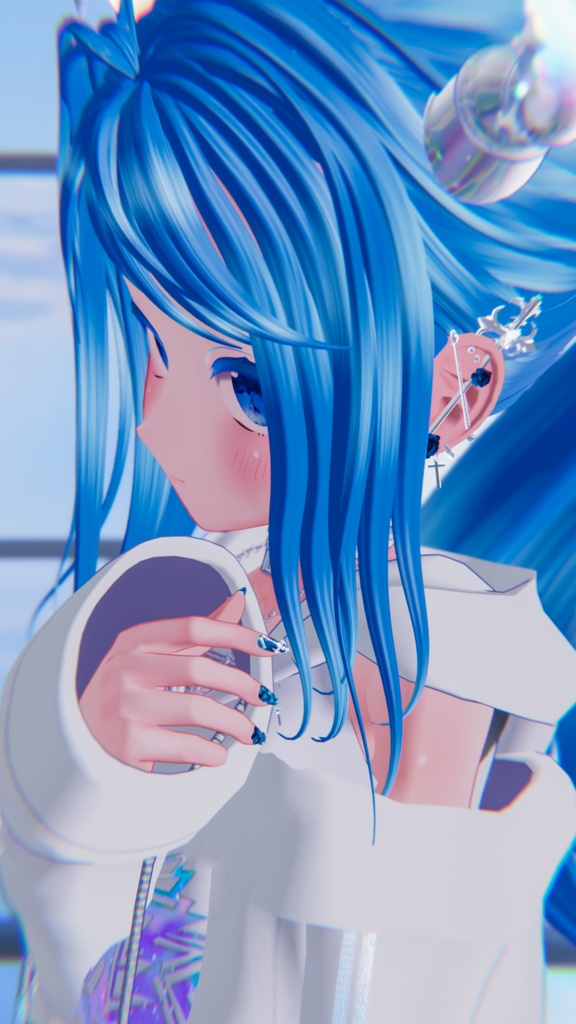 【10アバター対応】ゴシックネイル&ピアス-scarlet-