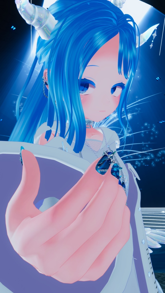 【10アバター対応】ゴシックネイル&ピアス-scarlet-