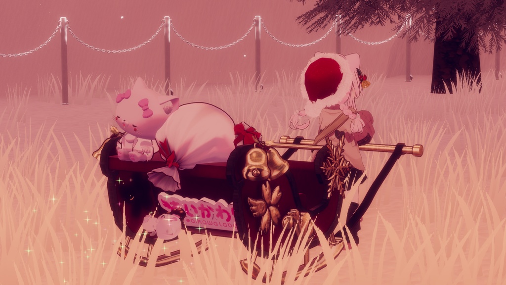 【12月25日まで一部無料!】パーティクル付きサンタ袋&ソリセット