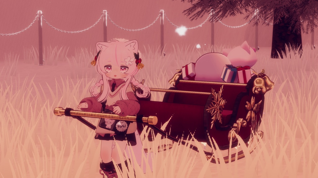 【12月25日まで一部無料!】パーティクル付きサンタ袋&ソリセット