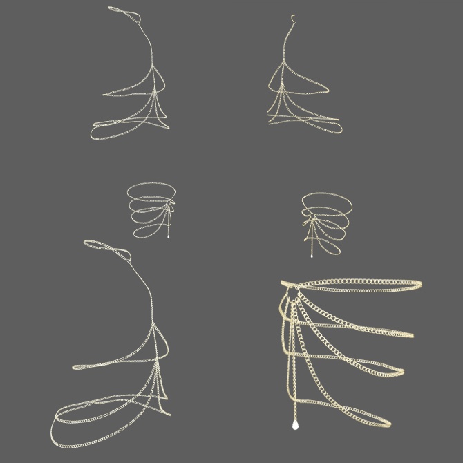 simple body chain/シンプルボディチェーン【MA対応/マヌカ用】
