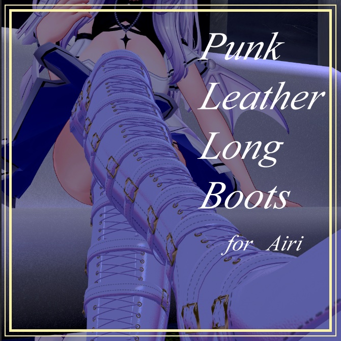 Punk Leather Long Boots【愛莉用/MA対応】