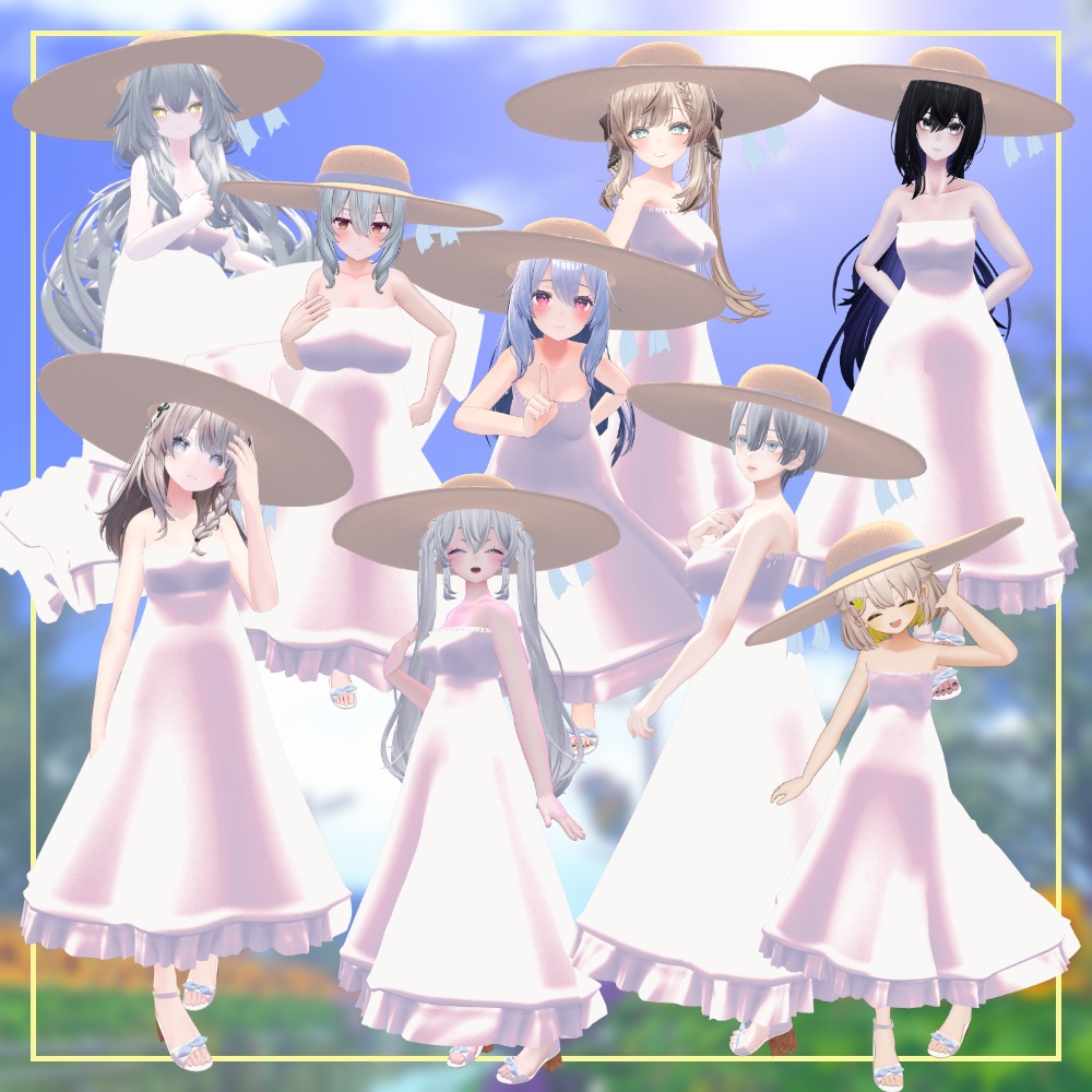 夏の想ひでワンピース【複数アバター対応/MA対応】
