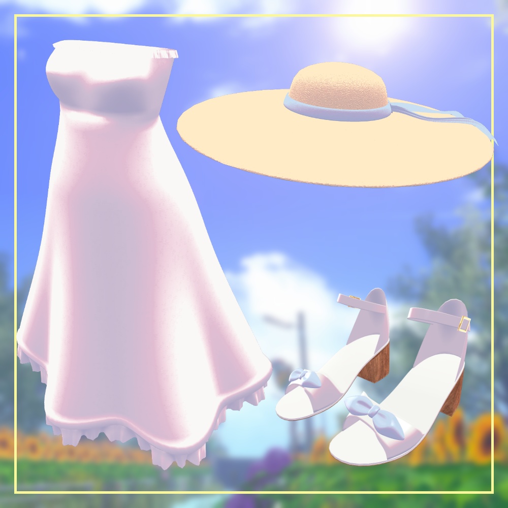 夏の想ひでワンピース【複数アバター対応/MA対応】