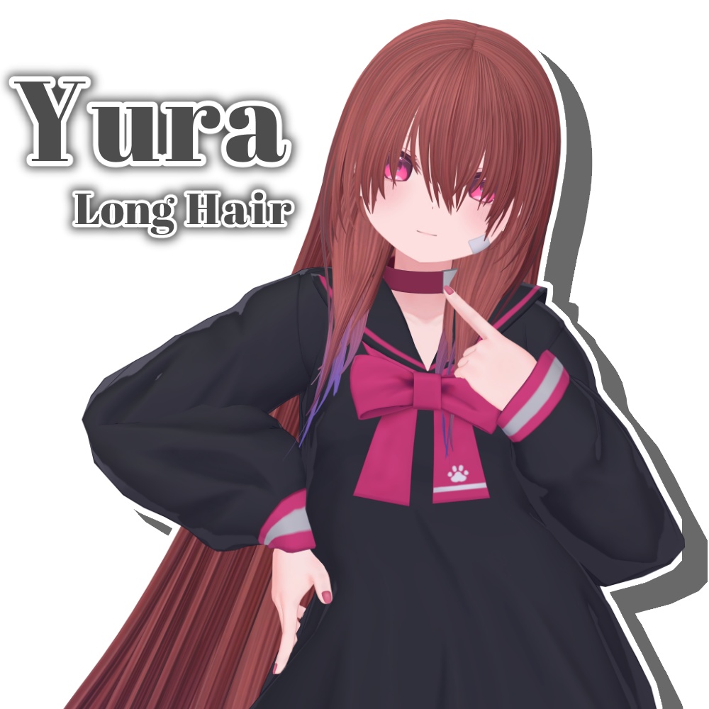 【12 avatars】Yura Long Hair【VRC Hair】