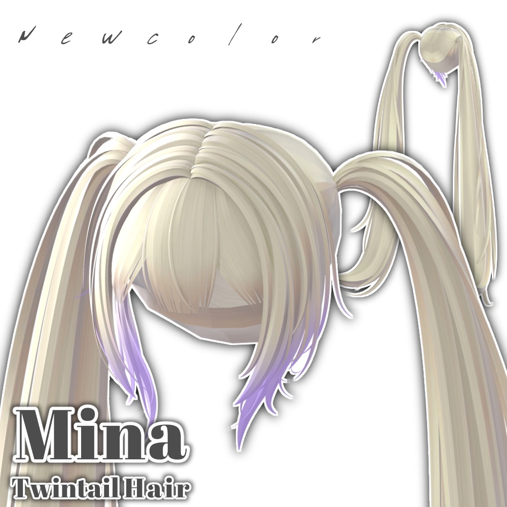 【11 avatars】Mina Twintail Hair【VRC Hair】