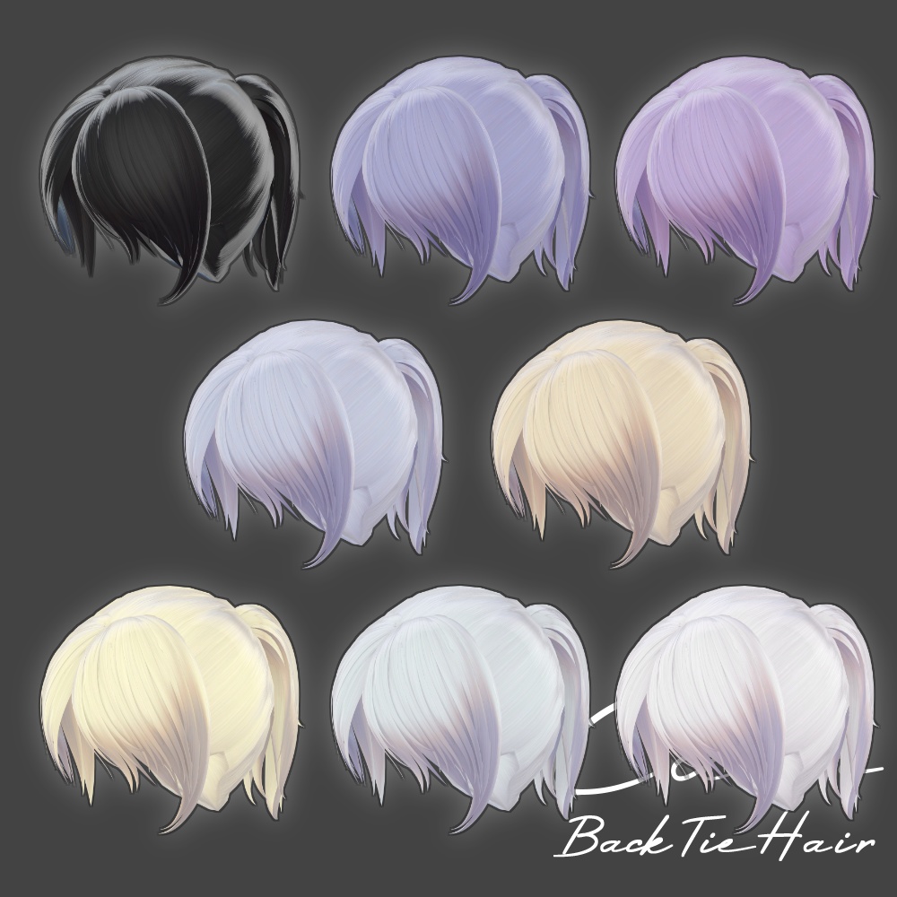 ✨SALE✨【Men's】Cain BackTie Hair【VRC Hair】