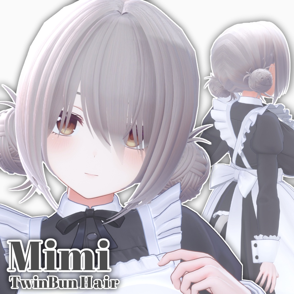 ✨Sale✨【12 avatars】Mimi TwinBun Hair【VRC Hair】
