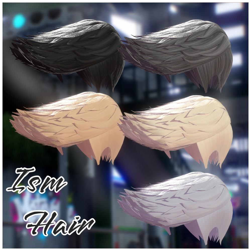 ✨Sale🍾【5 avatars】Ism Hair【VRC Hair】