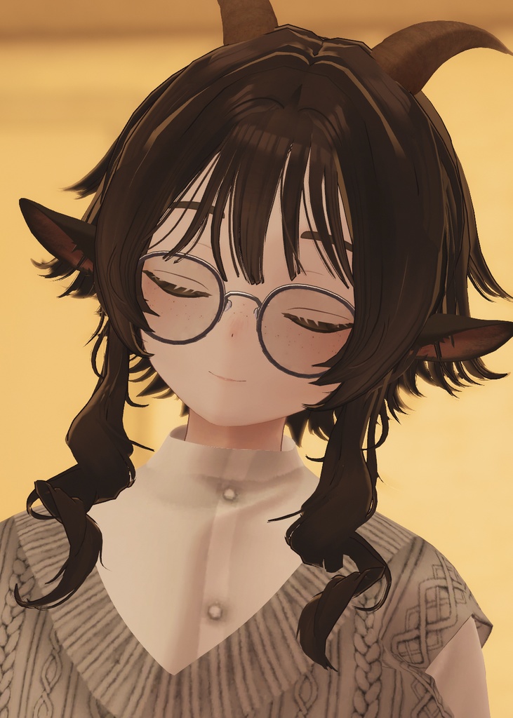 【無料/FREE】【山羊のメア -Goat Mea-専用】白抜きまつげテクスチャ+おまけ付き