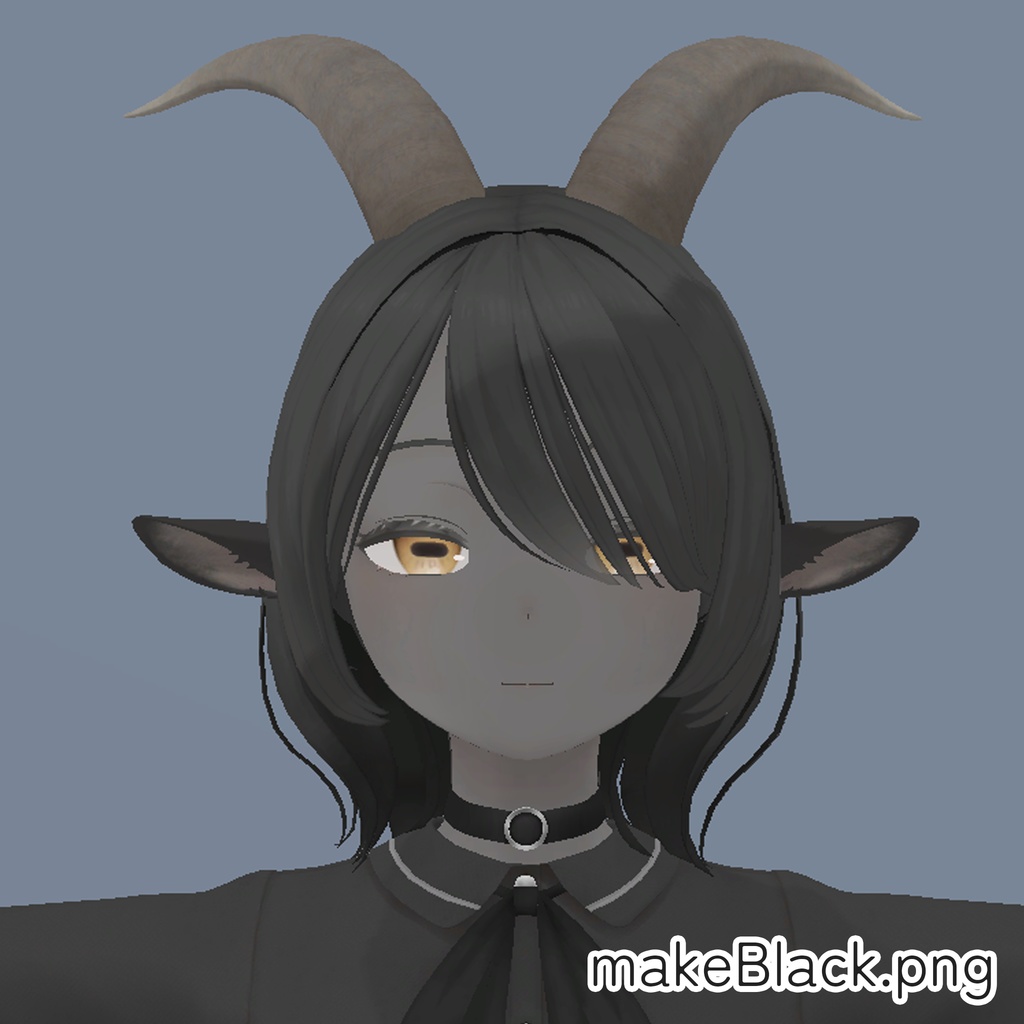 【無料/FREE】【山羊のメア -Goat Mea-専用】白抜きまつげテクスチャ+おまけ付き