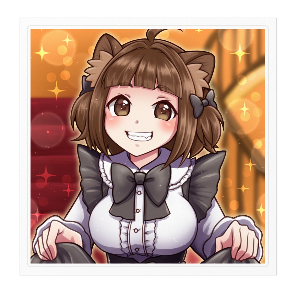 【ステッカー】狸耳娘・あい【Vtuber】