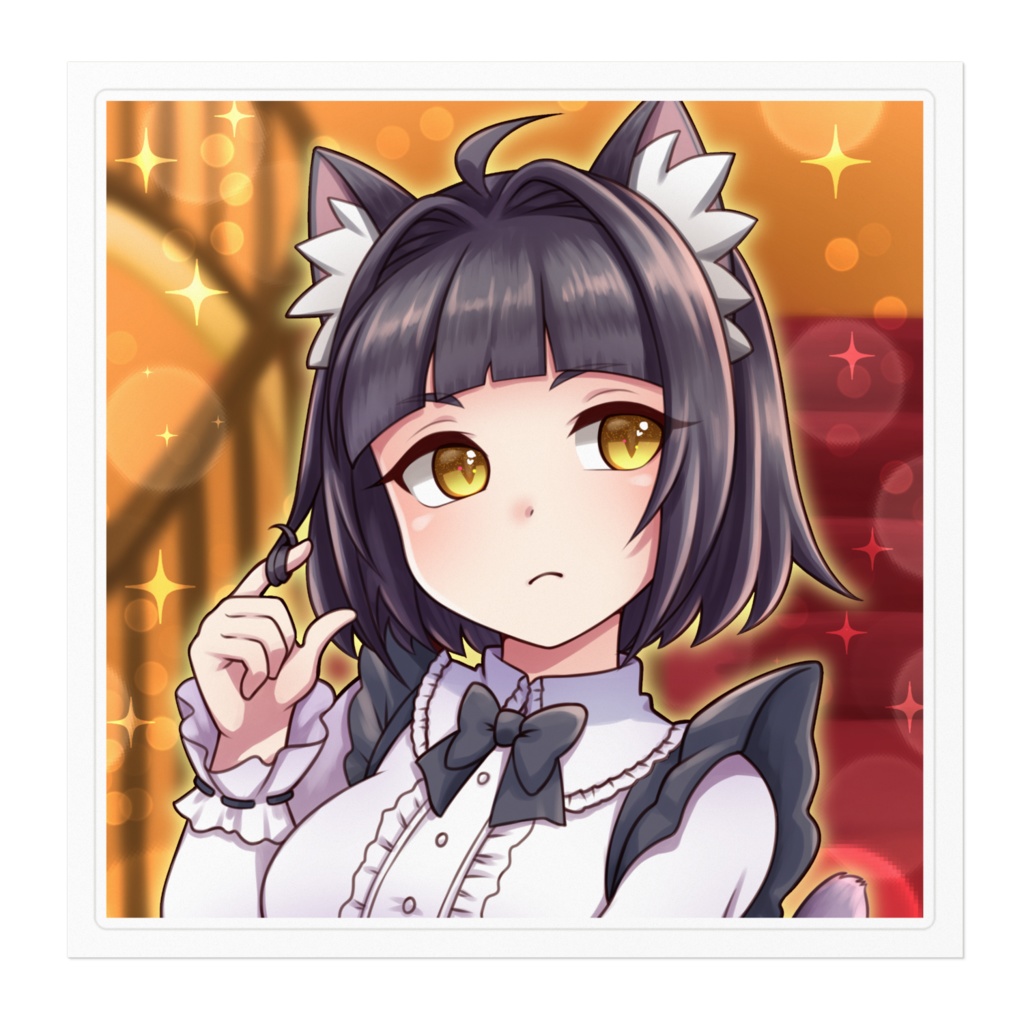 【ステッカー】猫耳娘・???【Vtuber】