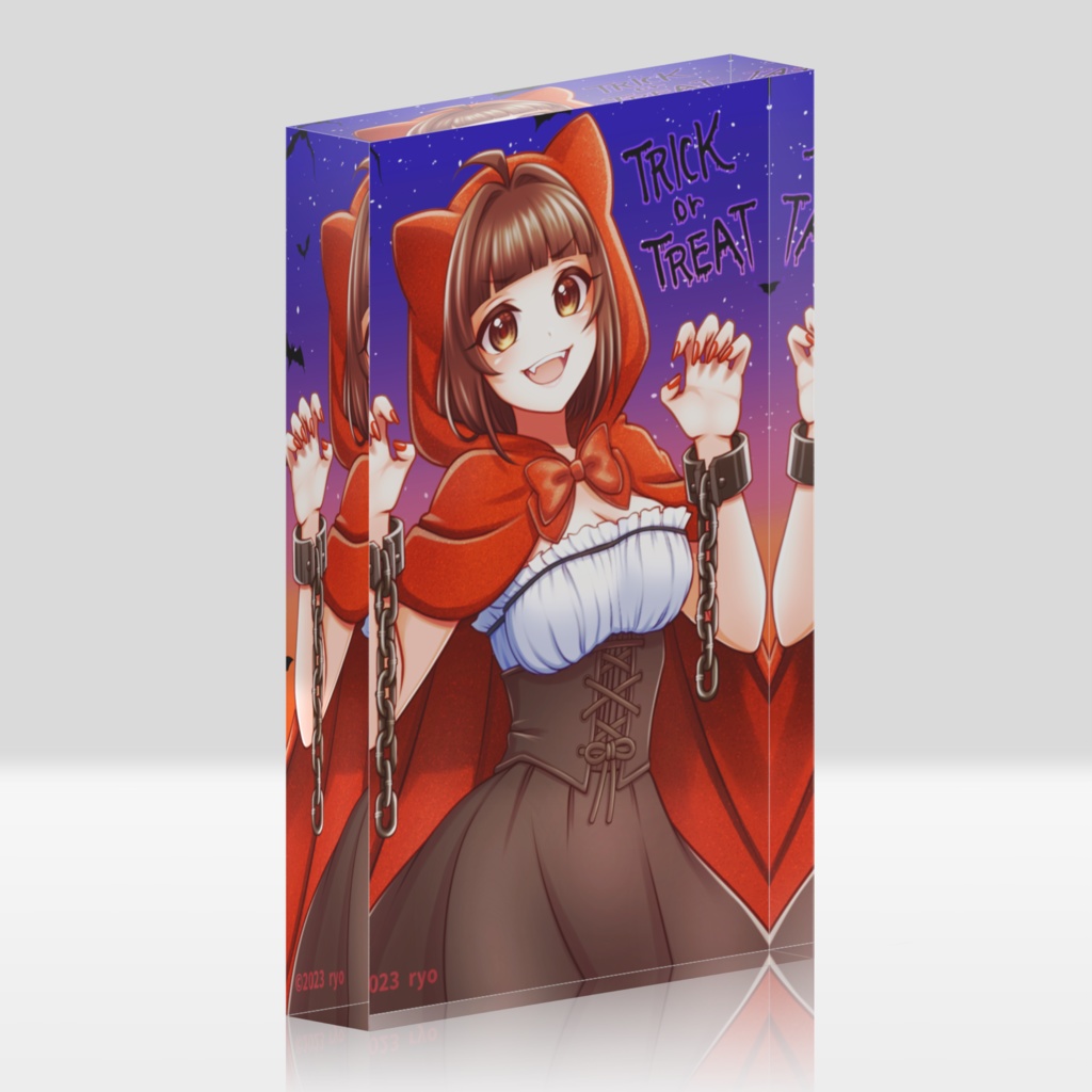 【アクリルブロック】狸耳娘・あい - ハロウィン -