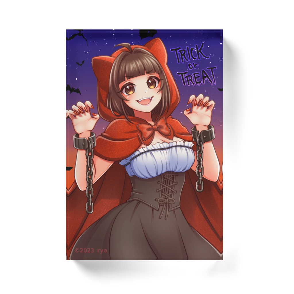 【アクリルブロック】狸耳娘・あい - ハロウィン -