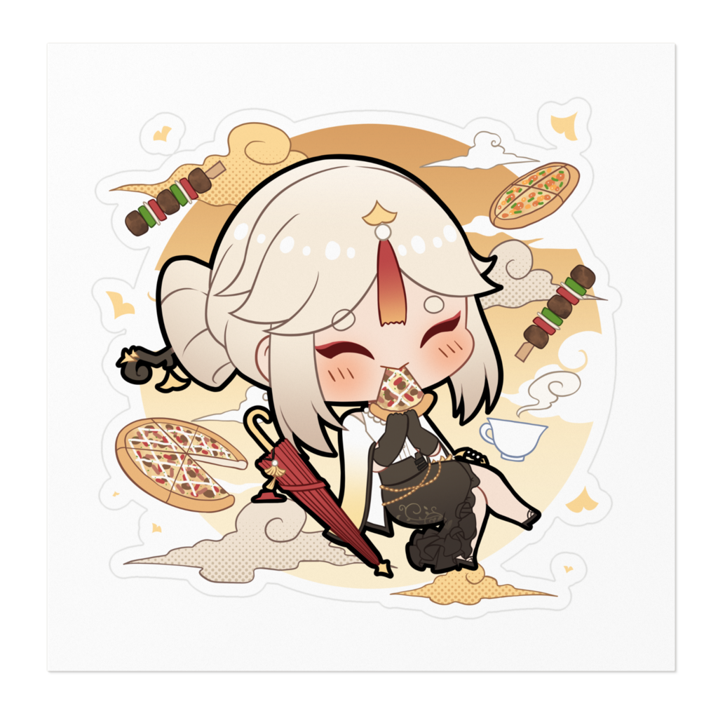 凝光 NIngguang x Pizza Hut Collab Fab Sticker - Luii Lafete - BOOTH