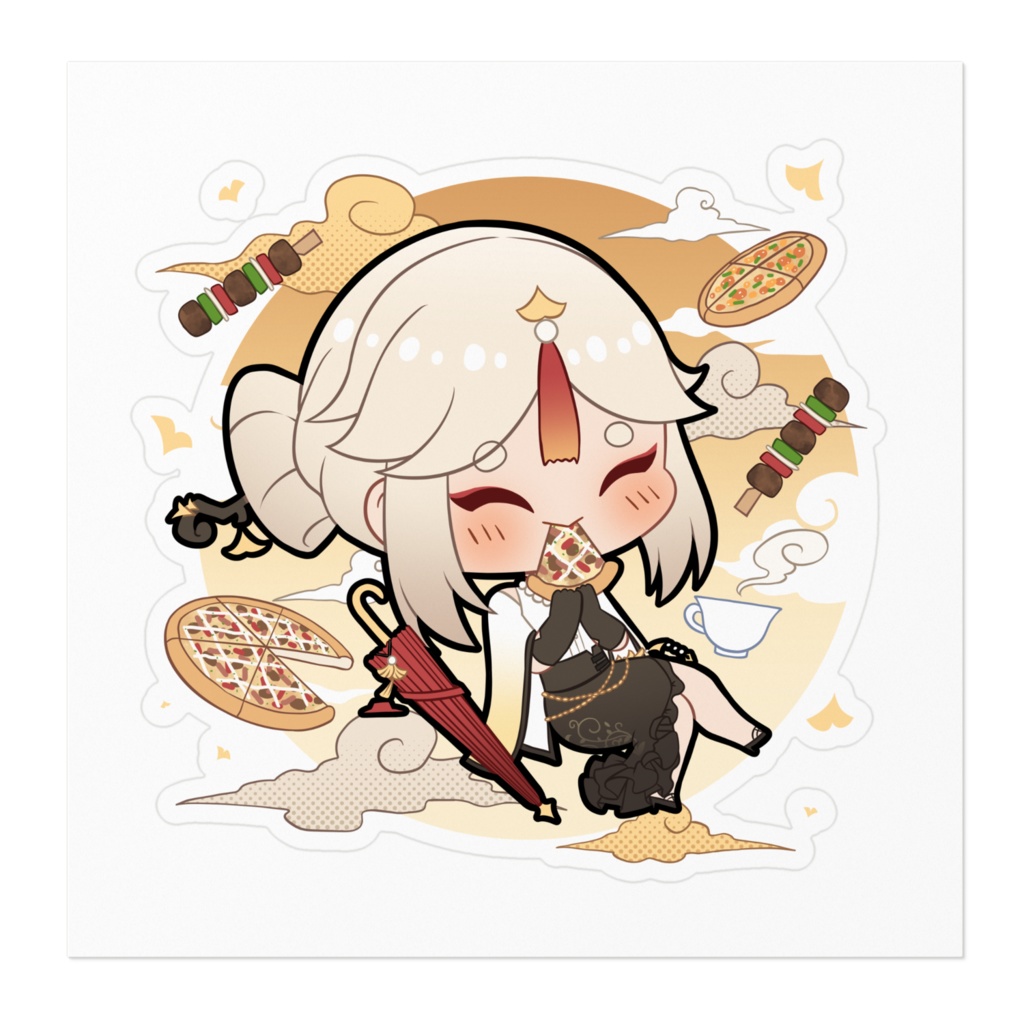 凝光 NIngguang x Pizza Hut Collab Fab Sticker