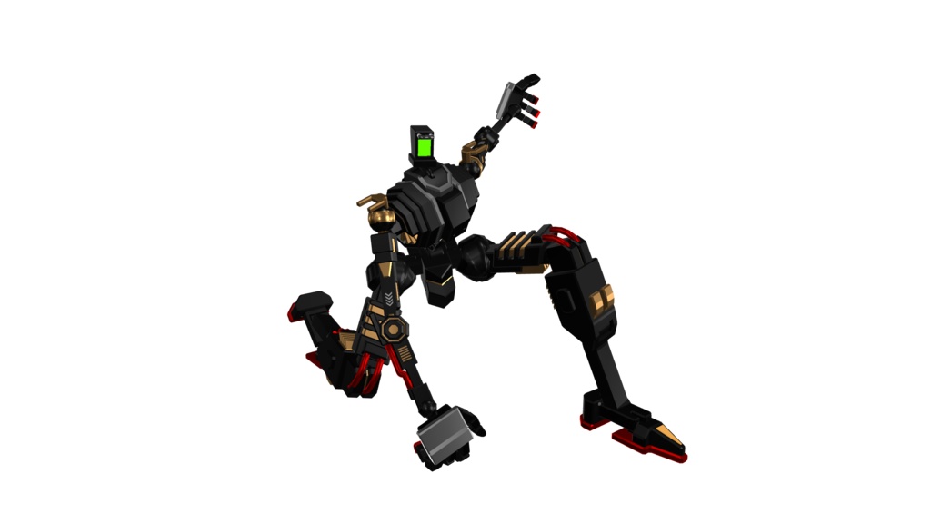 オリジナル3Dモデル/メカノイド  アーマード骸