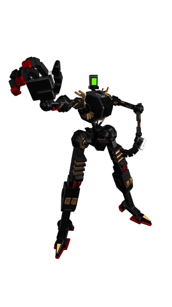 オリジナル3Dモデル/メカノイド アーマード骸